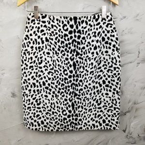Mevisto Vintage 80's Blk & Wht leopard Print Skirt